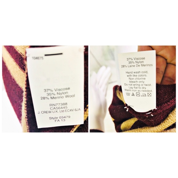 J. Crew Maroon Stripe Charley Sweater Dress - Picture 8 of 8